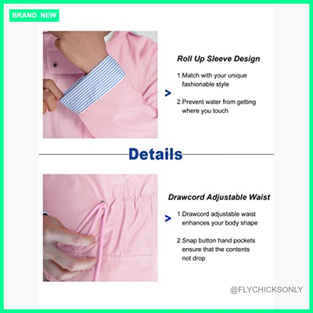 Waterproof Polyester Rain Jacket Lightweight Wind… - image 6